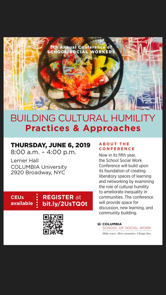 NYC School Social Workers and youth social service peeps --&gt; see you at this great School SW Conference in June!! Sign up now before it fills up...