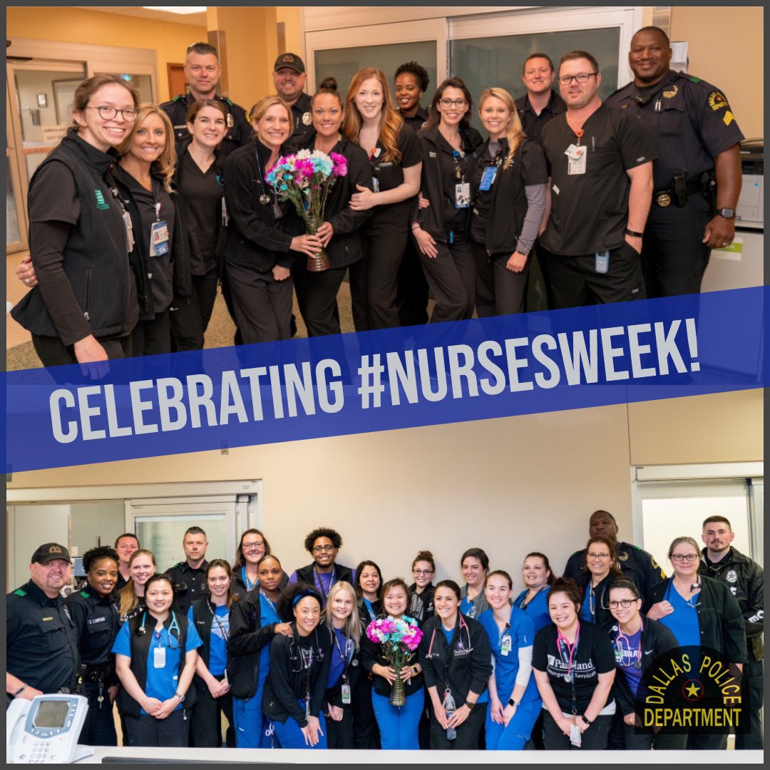 Dallas Police Dept (@dallaspd) on Twitter photo The department would like to wish all nurses a happy #NursesWeek! We stopped by Baylor University Medical Center and <a href="/Parkland/">Parkland Health</a> Hospital 🏥 today to drop off flowers and show our appreciation for all that they do. Thank you! 👮🏻♀️👩🏾⚕️ The department would like to wish all nurses a happy #NursesWeek! We stopped by Baylor University Medical Center and <a href="/Parkland/">Parkland Health</a> Hospital 🏥 today to drop off flowers and show our appreciation for all that they do. Thank you! 👮🏻♀️👩🏾⚕️
