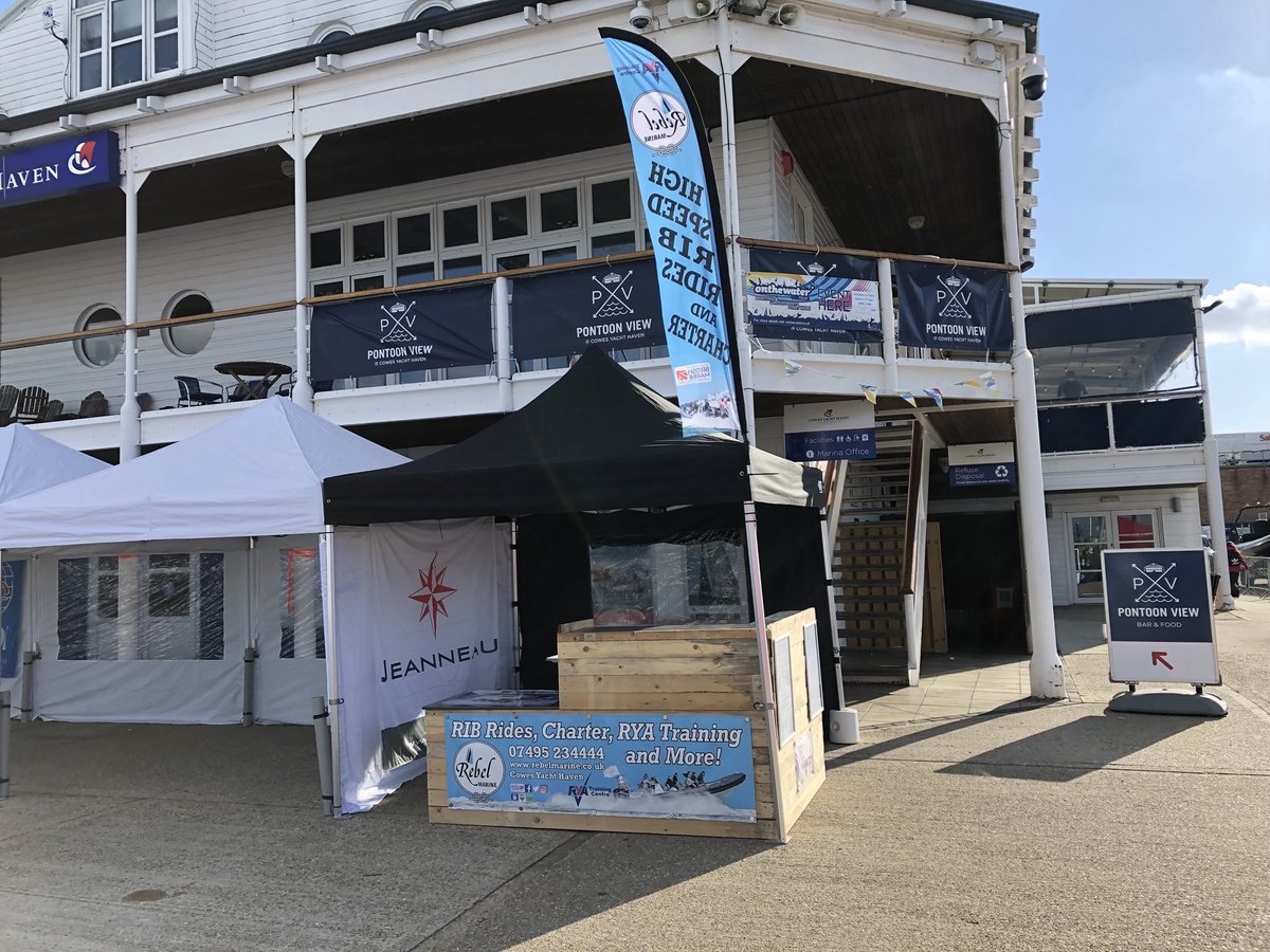 rebelmarineiow's tweet photo. We have started setting up for the Fun On The Water event in @CowesYachtHaven this weekend. 
Come along &amp; see us, we are offering FREE RIB RIDES!
We have Jeanneau boats on display too🚤

10 - 4 Sat &amp; Sun

Our #ROPECHALLENGE is returning!Chance to win a @SeaSafeSystems Lifejacket! https://t.co/tHNk9GOUsD