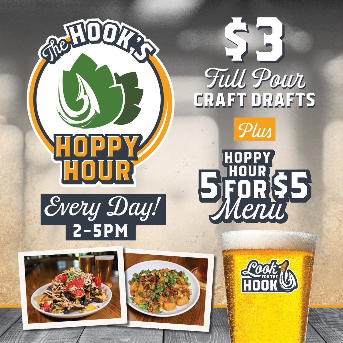 BoneHookBrewing's tweet photo. Bone Hook Brewing Hoppy Hour! Enjoy $5 appetizers and $3 Craft Beers from 2pm-5pm!
#LookForTheHook #BoneHookBrewing #NaplesFL https://t.co/0OOhkDvhjg