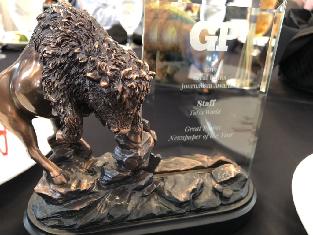 Proud of my Tulsa World colleagues who put together the Great Plains Newspaper of the Year! <a href="/tulsaworld/">Tulsa World</a>