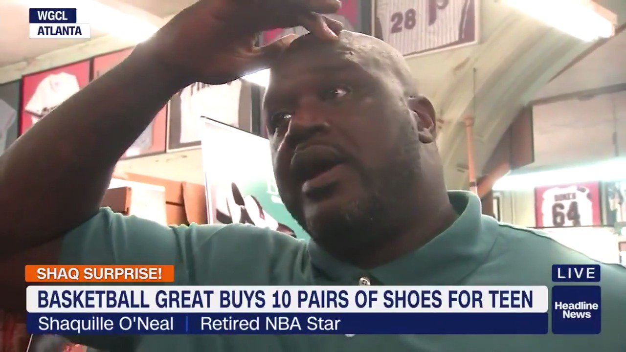 Shaquille O'Neal Gives Teen 10 Pairs of New Size 18 Shoes to Pay