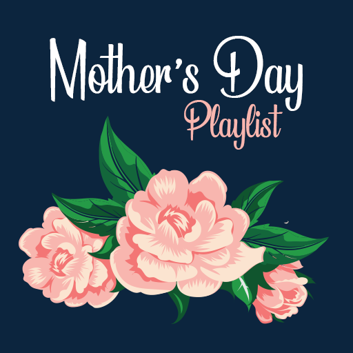 pink roses against a navy blue background