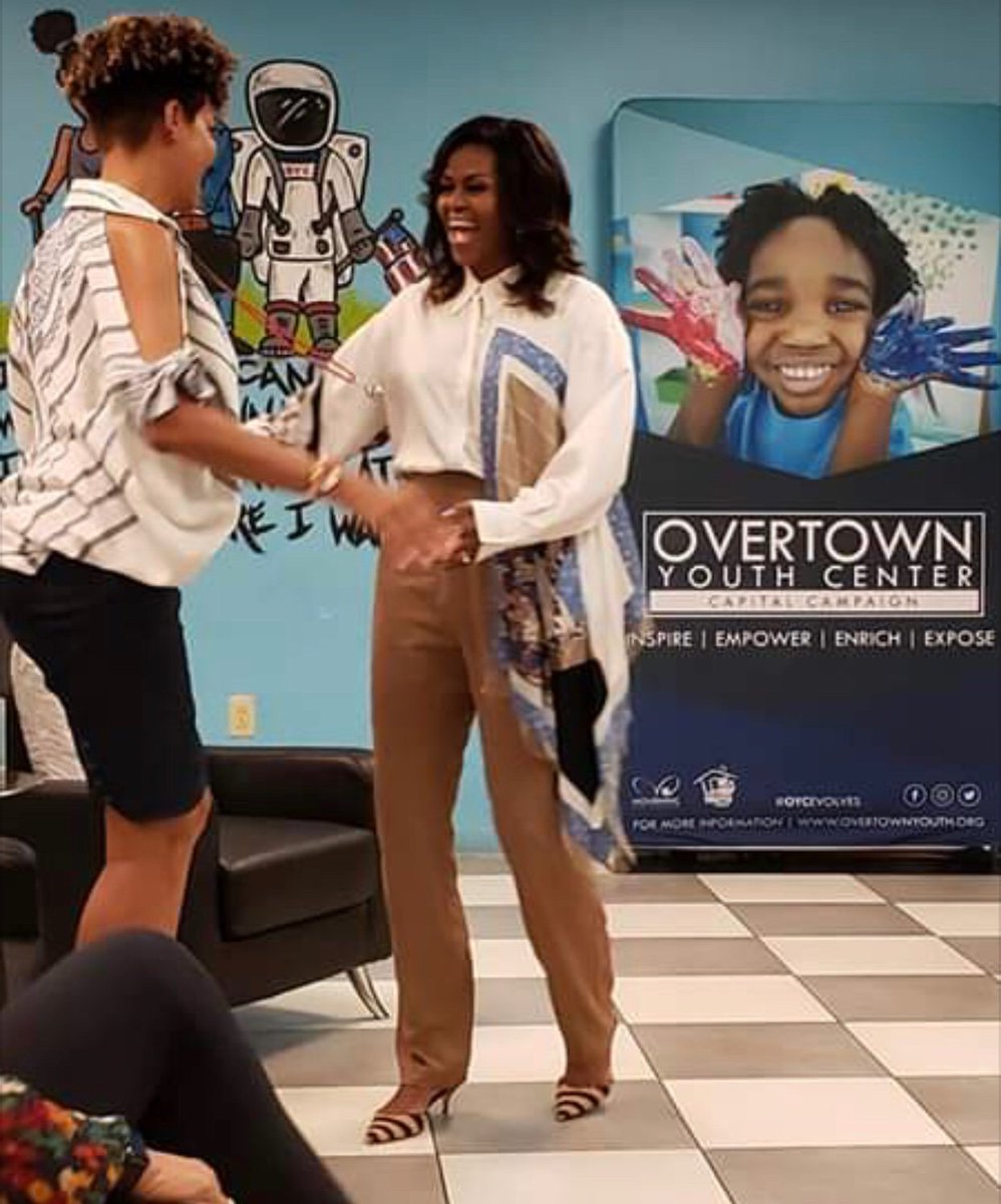 seopwcra's tweet photo. @MichelleObama visits Overtown today to speak to girls at the @OYCMiami.  #ExperienceOvertown https://t.co/pn0J8zb467