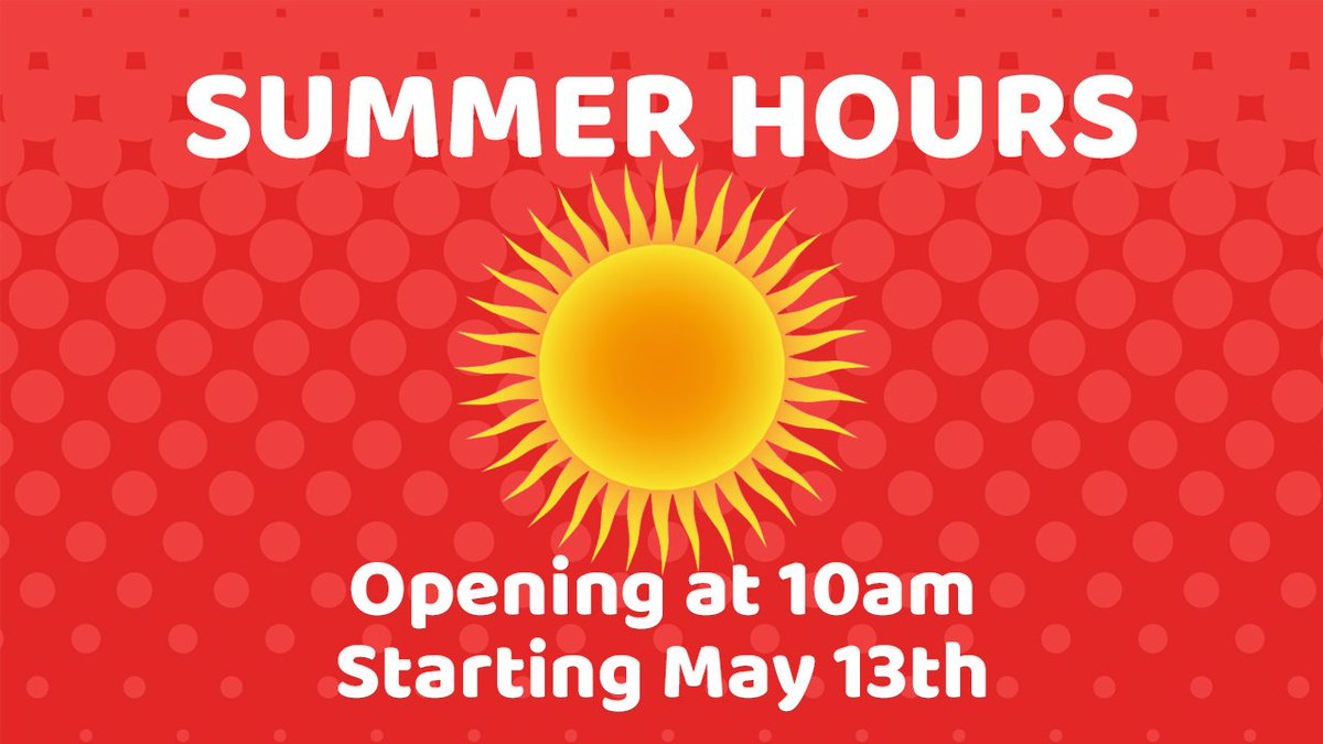 Starting Monday, Pinballz Lake Creek will be opening at 10am, every day, all Summer long! We'll see all you early birds soon!