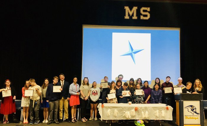 MSHSBulldogs's tweet photo. Congratulations to all COMPASS students, and their Bulldog Buddies, who received recognition at the 1st annual Red Carpet Awards! It was a magical morning at MSHS! #SeeTheAble #NotTheLabel https://t.co/Rm2BK72YRz
