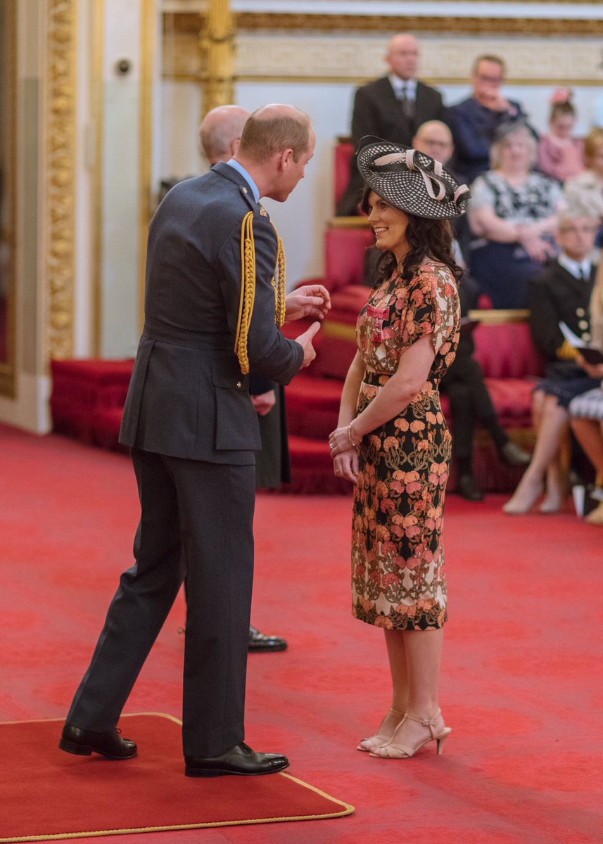 Clairelohanlon's tweet photo. So humbled to receive an MBE yesterday for my fundraising and campaigning for #LeapForLuke. There are so many more deserving. We had such a lovely day. Thank you to everyone who supports us on our journey, this is for all of you! @MDUK_News https://t.co/e13d36a1og