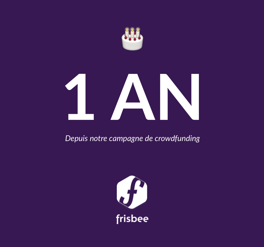 frisbee_startup's tweet photo. 1 an déjà que notre campagne de #crowdfunding est terminée! 🎂
Grâce à vous tous, Frisbee a fait une belle avancée!
- Développement d'une nouvelle fonctionnalité
- Refonte du design de l'#app
- Participation à Viva Technology ...
On ne vous remerciera jamais assez 😚
#startuplife https://t.co/BZiR188lrx