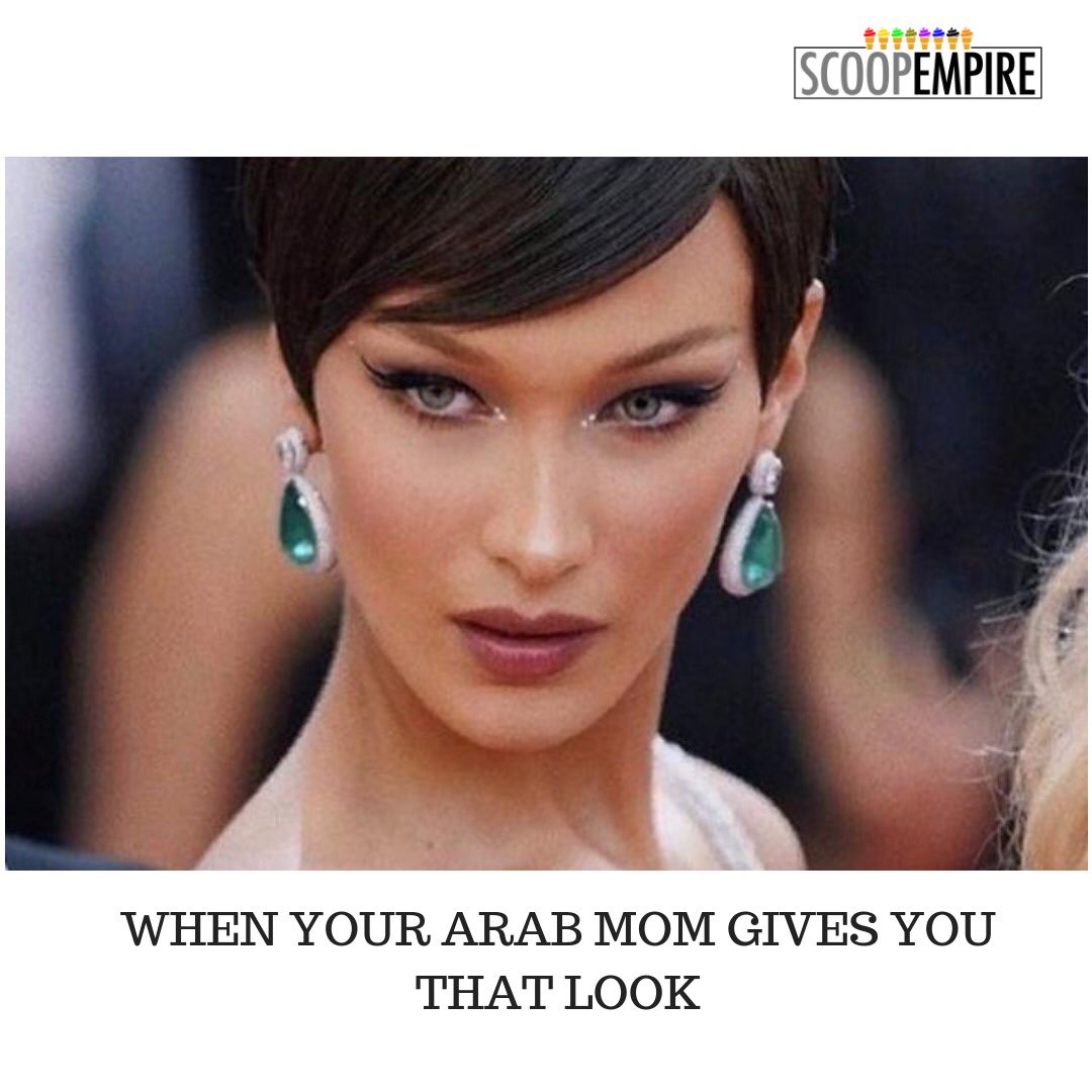 #AScoopofMemes: We all know that look 👀 .
.
#memes #arabmoms #arabmemes #momslook