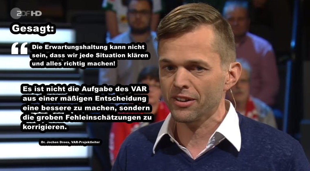 IgSchiri's tweet photo. Das heißt im Klartext, die #Videoassistenten der #Bundesliga greifen noch zu viel ein, weil sie denken, "ich habe was gesehen was Du nicht gesehen hast." Weniger ist mehr. #Videobeweis #Drees #DFB https://t.co/PQFKDo3LPX