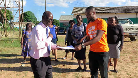 LusakaWater's tweet photo. No, there isn’t a crazy queue in the toilets. These are the teachers from Kapwelyomba Primary, Chakunkula and Munali Girls schools inspecting the new toilet blocks being handed over to them by Lusaka Water and Sewerage Co via the Lusaka Sanitation Program. The smiles say it all! https://t.co/aljYYm9JuO