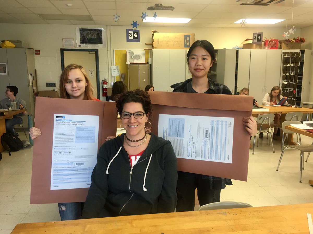 HBolensArtClass's tweet photo. AP studio art students submitted their 2-d and drawing portfolios to the college board for scoring today! It was a challenging year of creating over 24 pieces, but they made it! #ATeachersImpact #myLSPS #LSHSART https://t.co/MqEmmXl8bT