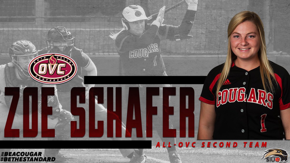 SIUECougars's tweet photo. #ICYMI Zoe Schafer, a redshirt junior, was named second team All-OVC as an infielder and Kylie Lane, a freshman, was selected to the All-Newcomer team. 

#BeTheStandard | #BeACougar https://t.co/3G6wPG08J0