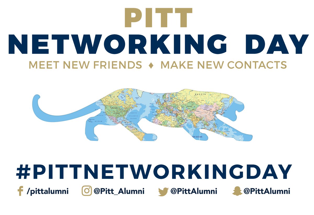 PittAlumni's tweet photo. Many @PittTweet alumni will be getting together in more than 50 cities on THURSDAY, JUNE 6, 2019 for Pitt Networking Day! See the full list of events and register today in the link below to connect with Pitt alumni at a #pittnetworkingday event near you! https://t.co/qYN4AjVnoh https://t.co/p5hgO94rMW
