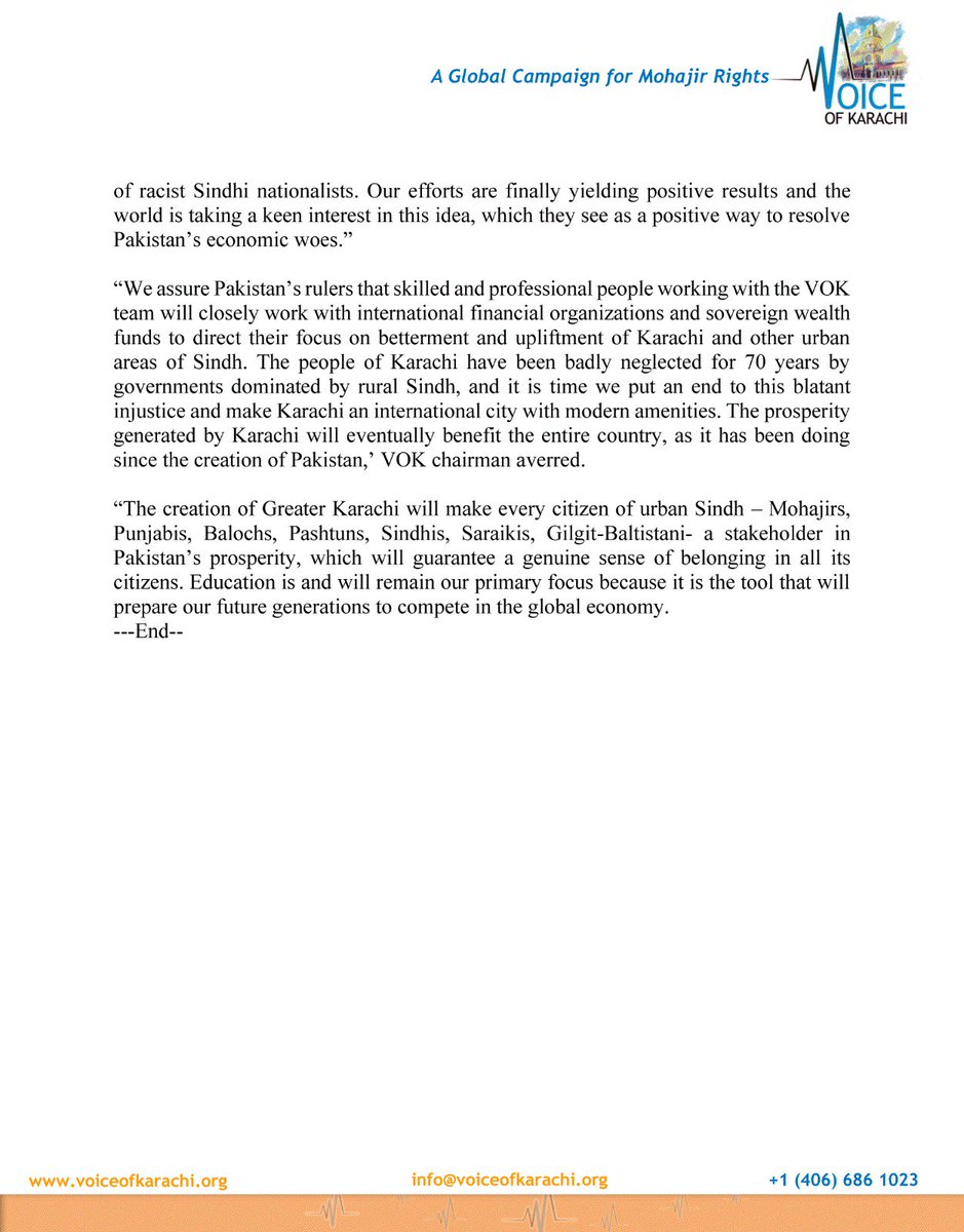 Greater_KHI's tweet photo. Voice of #Karachi welcomes Governor #Sindh comments about creating more provinces in #Pakistan, in particular Sindh. No geographical boundary is divine; Sindh is not an exception either. #GreaterKarachi @BBhuttoZardari   @MBChandioPPP #MQM #PTI #RemoveImranIsmail #PMLN #PPP https://t.co/7EKqS6dmBu