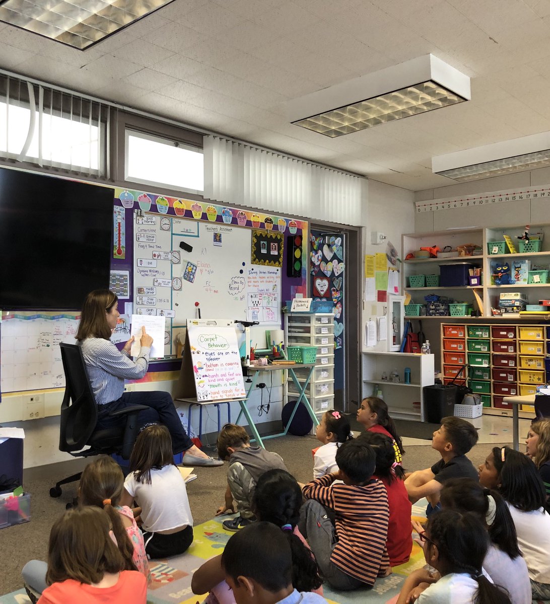 mrsaoto's tweet photo. We love having Mrs. Cline come to teach us writing skills! ❤️ These kids feel so empowered. They are WRITERS. You’re amazing, @MrsCline2!  #carltonUSD #USDLearns https://t.co/ad6BRvjK8q