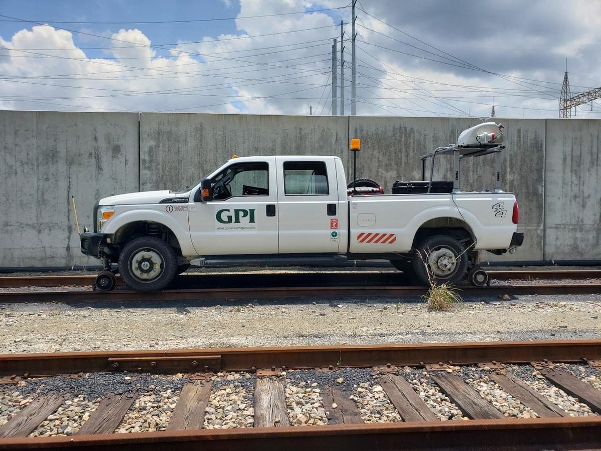 GPI1966's tweet image. Did you know that GPI Geospatial provides high accuracy railroad mapping? Check out our Riegl VMX-450 mounted on a customized truck for rail corridor mapping. #gpigeospatial #lidarmapping #railroadmapping