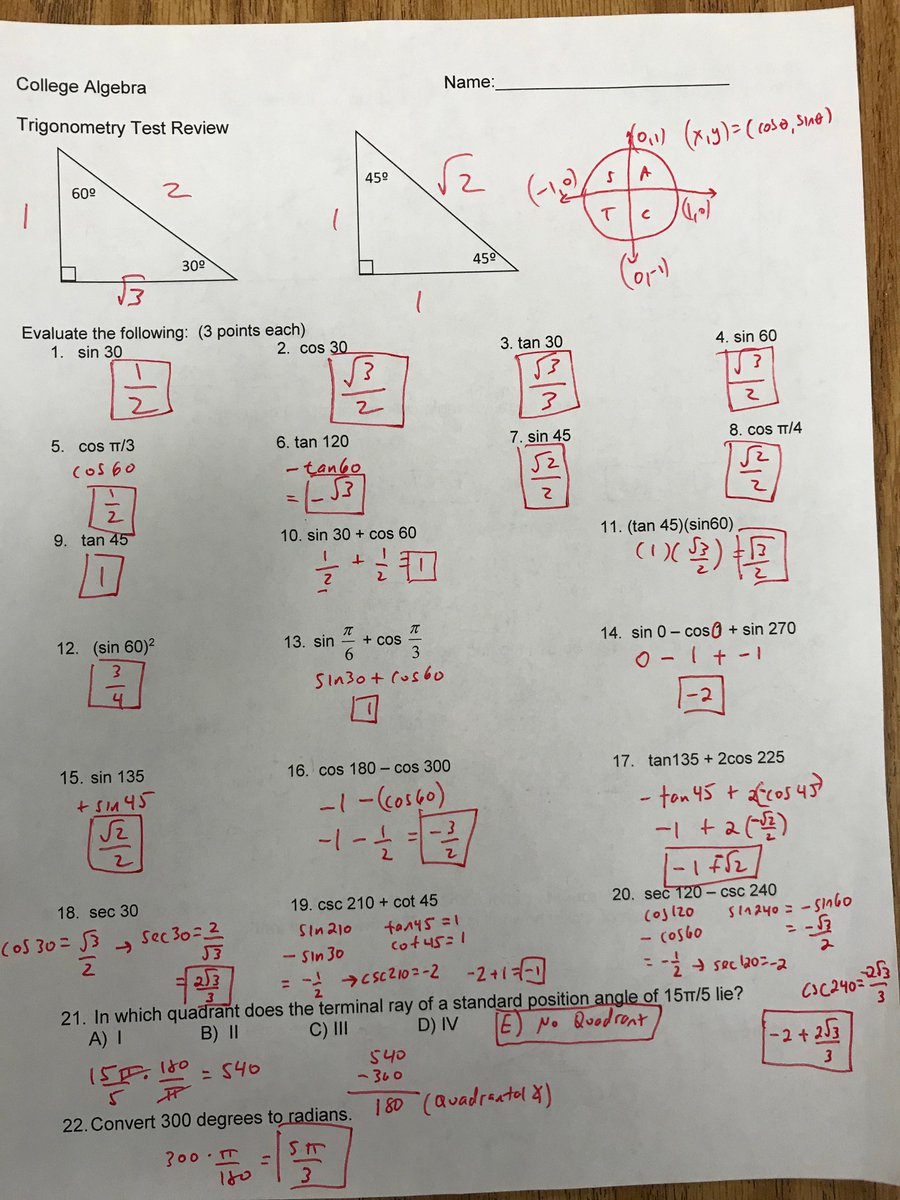 BidartMr's tweet photo. College Algebra - Trig Test Monday!!! https://t.co/R7FxeYzqi7