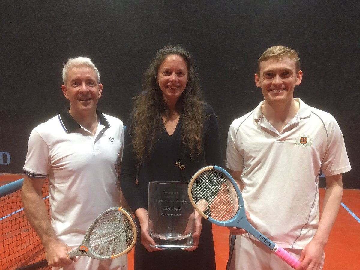 Congratulations to the East team of <a href="/RealRobFahey/">Robert Fahey MBE AOM</a> and <a href="/edkay360/">Edmund Kay</a> in their victory in the <a href="/irtpa_official/">IRTPA</a> National League Final at the Home of Real Tennis!