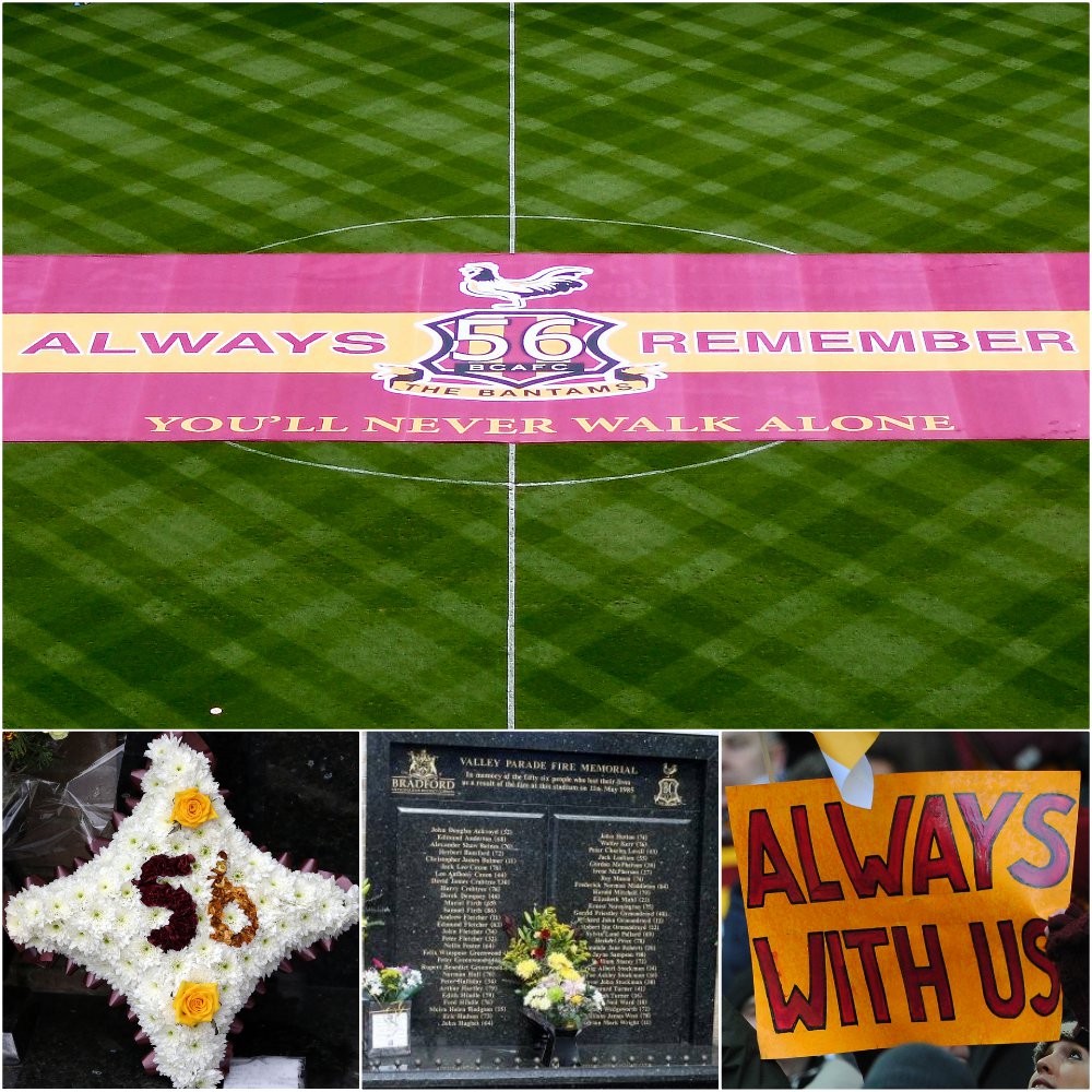 BBCSport's tweet image. Today we remember all of those who died and those who were affected by the Valley Parade Fire Disaster, 34 years ago.

Our thoughts are with everybody at Bradford City. #BCAFC