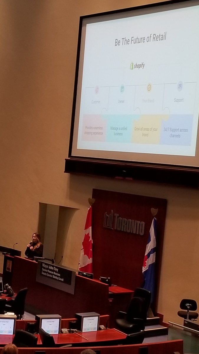 SofieAndreouAI's tweet photo. .@Shopify here at #dmsf19, how to
operate as one business across channels ie in person & online. Email a shopping cart to instore customers. Create a multi-channel loyalty program. Abandoned Cart Relationships.
#digitaltransformation try a "pop-up event" for brand recognition. https://t.co/DtEue56ZZr