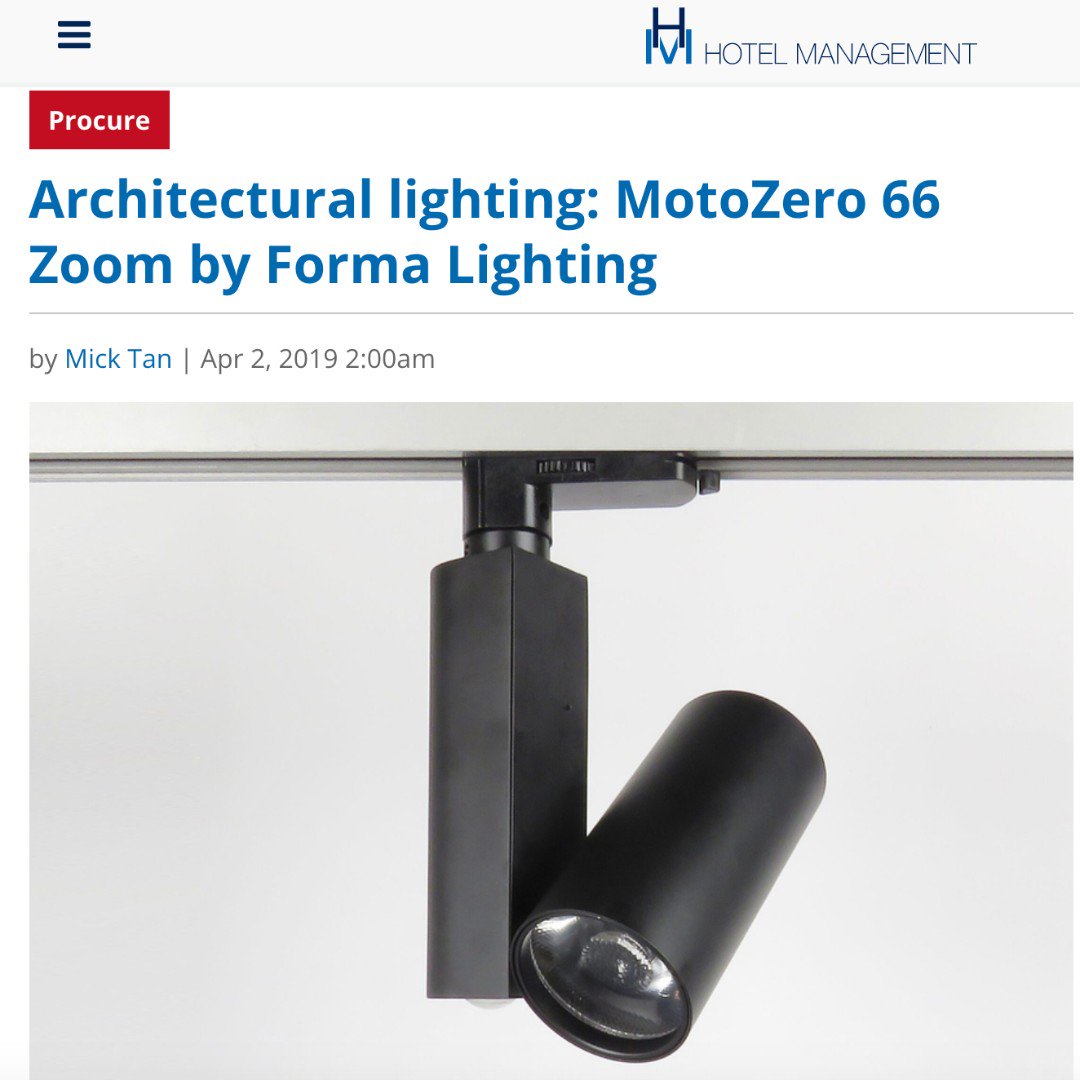 MotoZERO Zoom as featured in Hotel Management Magazine (HM).  The essential fixture you need for any commercial, retail and hospitality lighting project where movement and focusing on a fixture is key. 

FormalightingUS 
hotelmanagement.net/procure/archit…