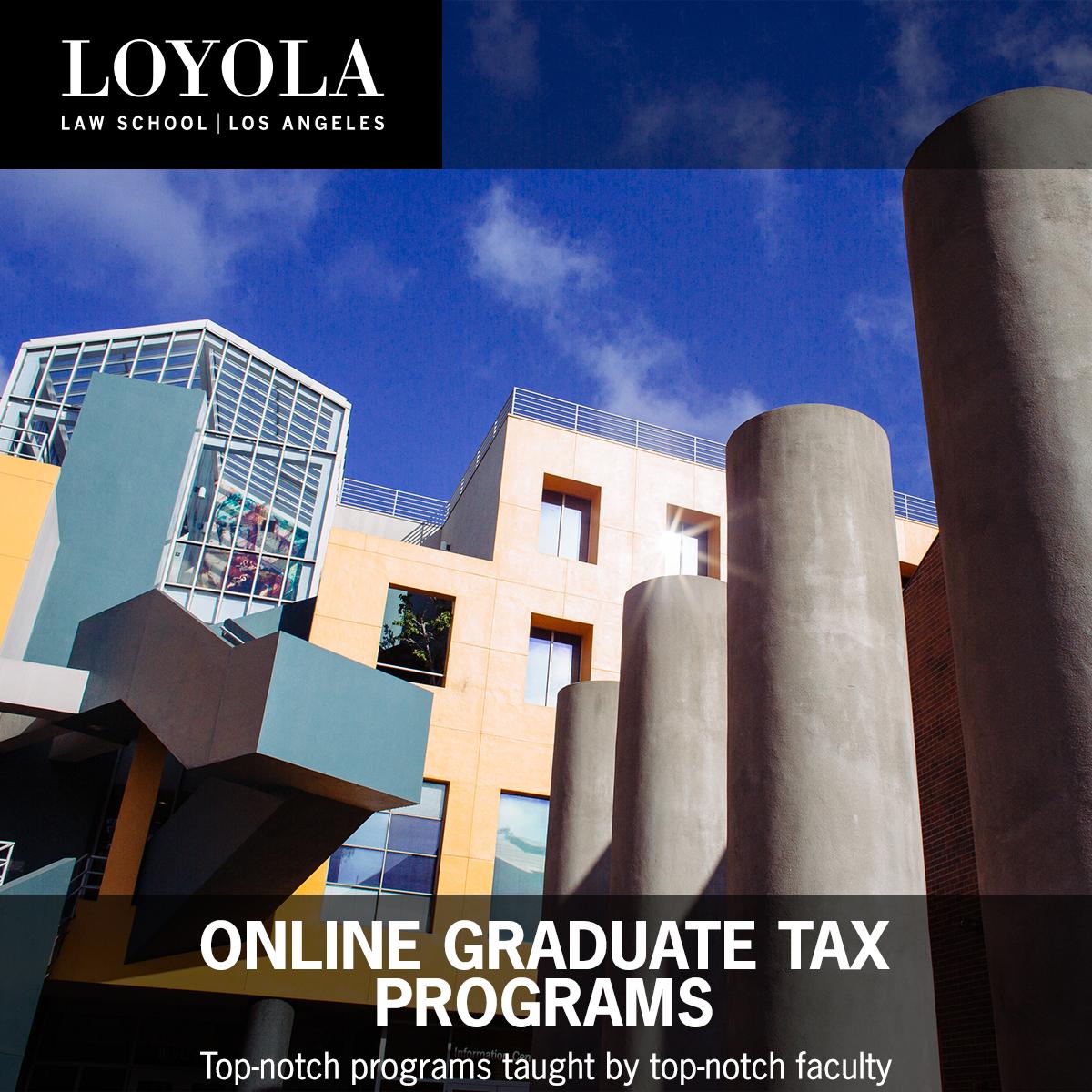LoyolaLawSchool's tweet photo. LLS is launching an online version of its Graduate Tax curriculum. In partnership w/@WileyEdServices, the custom-built courses will make our distinctive approach to rigorous tax law training available to Tax LLM, Master of Tax Law &amp; JD students nationwide! https://t.co/bqWyFAxxbo https://t.co/W6LCHYUFHn