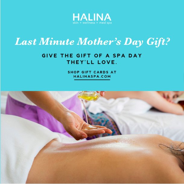 HalinaDaySpa's tweet photo. Need a convenient yet thoughtful present for #MothersDay? With a Halina gift card, treat your recipient to beauty and wellness they'll truly appreciate. All amounts accepted! Shop here: https://t.co/nFM9wwC03e https://t.co/pkopzH7OEZ
