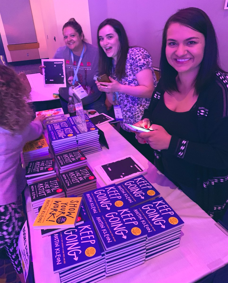 austinkleon's tweet photo. Hey #HOWDesignLive2019! The fine folks at @volumesbooks are selling my books before and after my conversation with @debbiemillman. You get a FREE “Overheard on the Titanic” print with a purchase!!! (I’ll sign after.) https://t.co/FlLtKcIzp6