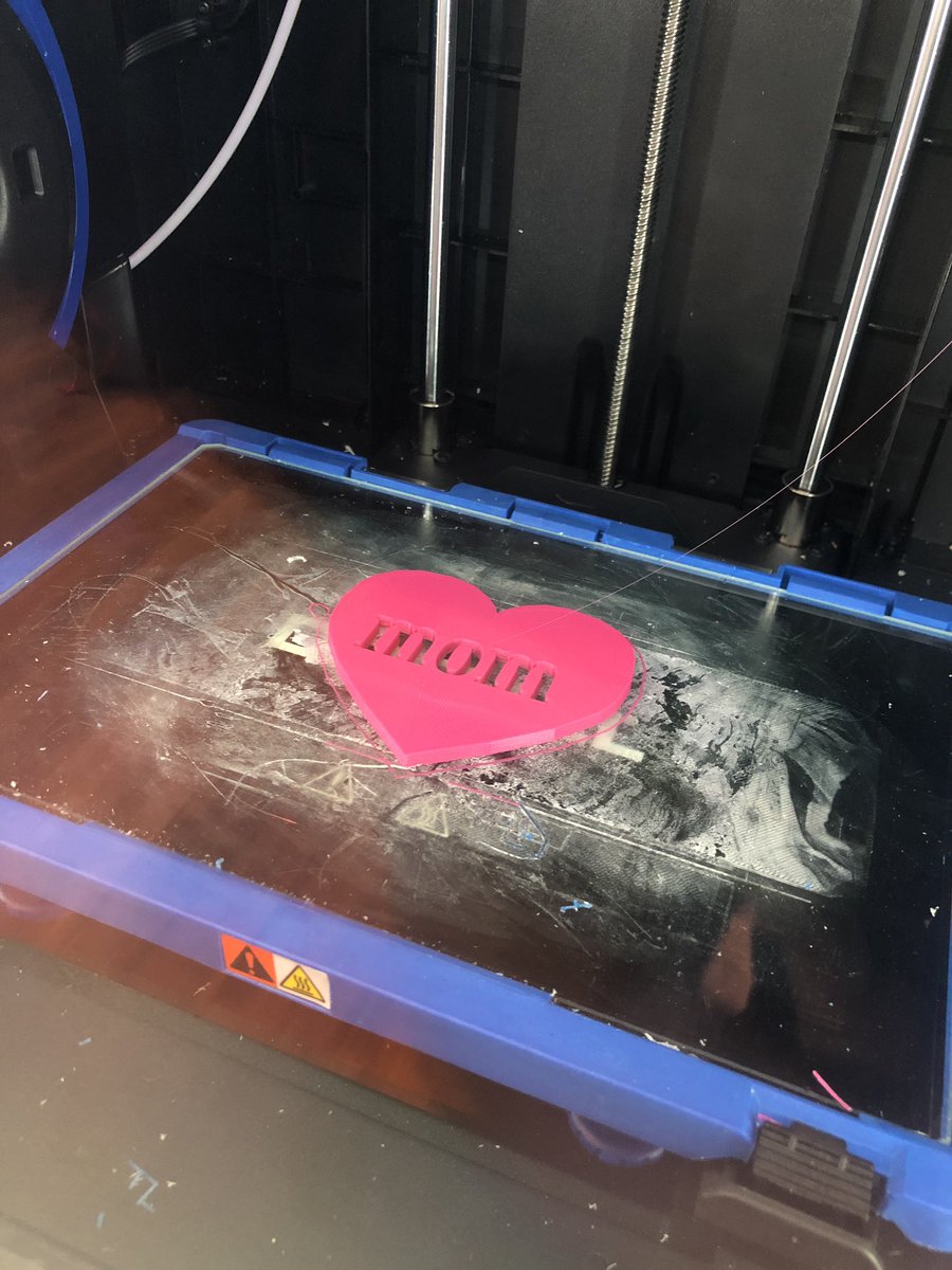 CottingSchool's tweet photo. Spotted on the 3D Printer in our Science classroom! Happy Mother’s Day, Cotting Moms! #3DPrintedMothersDayGifts #ScienceAndLove #CottingSchool2019 https://t.co/LWwpu38DTx