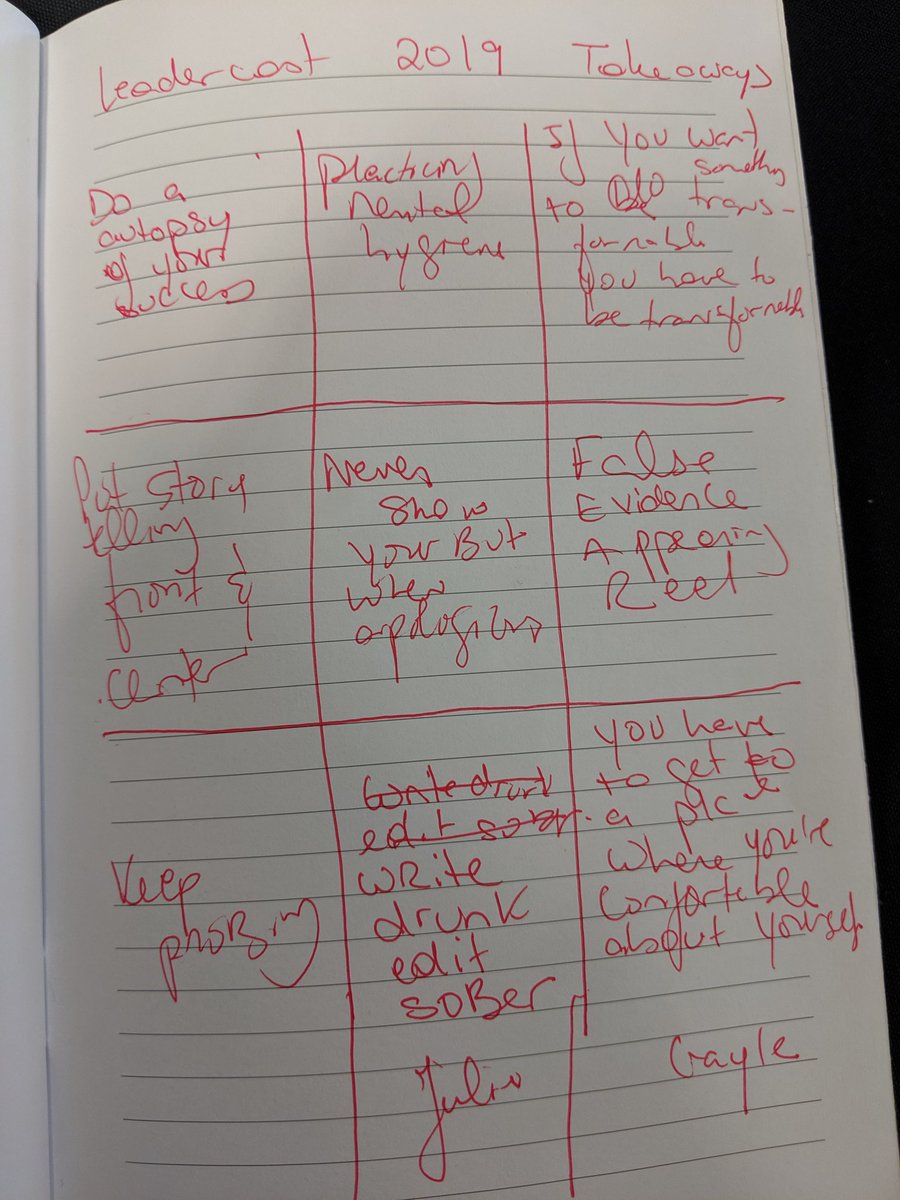 Caristele's tweet photo. Leaving inspired #Leadercast #Leadercast2019 #healthyteams #LeadershipBibb https://t.co/xNzOlU6eM6