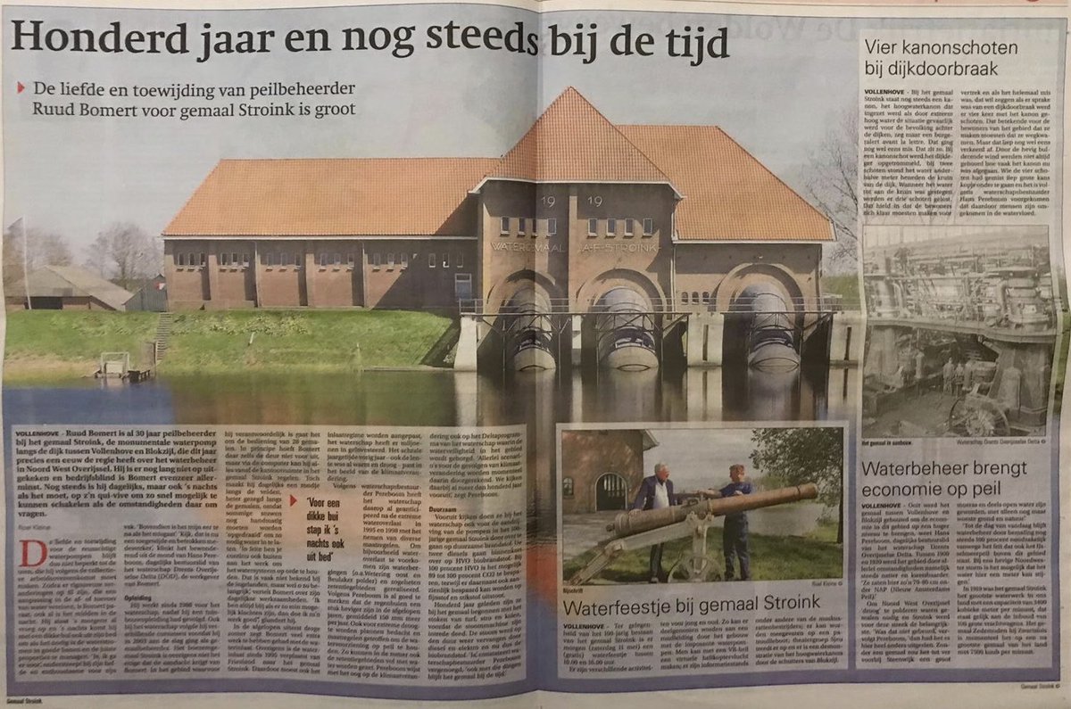 RixtWierda's tweet photo. Wat een bevlogenheid laat peilbeheerder Ruud Bomert hier weer zien! Fantastisch om met deze mensen te mogen werken. Morgen is ons 100 jarige gemaal #Stroink in Vollenhove van binnen te bewonderen. Vele collega’s kunnen nog meer over ons waterwerk vertellen. @WDODelta @onswater https://t.co/zbtNk10gRR