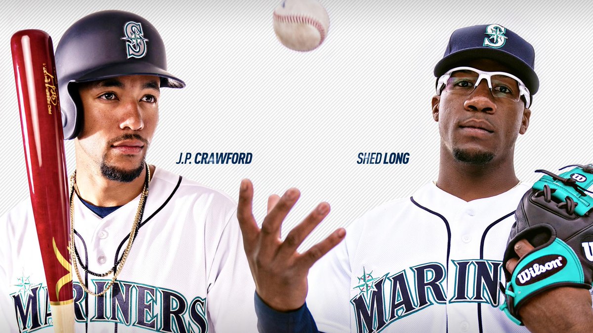 MarinersPR's tweet photo. #Mariners recall INF J.P. Crawford and INF Shed Long from AAA Tacoma. Seattle options RHP Chasen Bradford to Tacoma and places INF Dylan Moore on the 10-day Injured List (right wrist contusion). 

Read: https://t.co/FfMZjgCJFC https://t.co/GHbexw7aMX