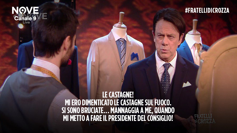 fratellicrozza's tweet photo. Ha ragione #CrozzaConte: prima le cose importanti! 😁 #FratelliDiCrozza https://t.co/ADZu73Zyt0