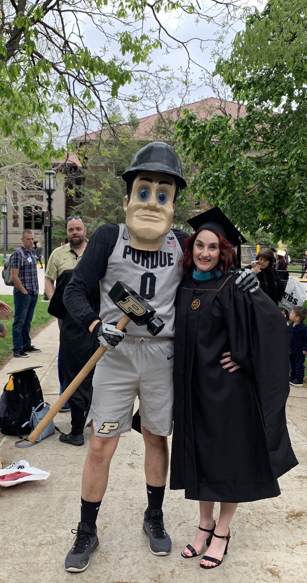 SaraMHowe's tweet photo. An official @LifeAtPurdue congrats from the @PurduePete! #emba19 #Graduation2019 #BoilerUp https://t.co/OFL0n7rRHf