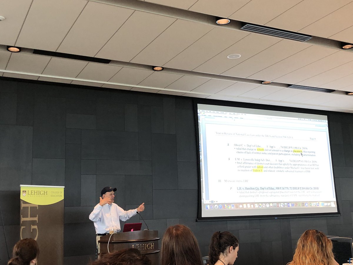 laurrag17's tweet photo. Lucky to learn from Dr. Perry Zirkel and so many lawyers and educators at @lehighedu 47th annual Special Education Law Conference @LehighU https://t.co/6Kmh6LqrVV