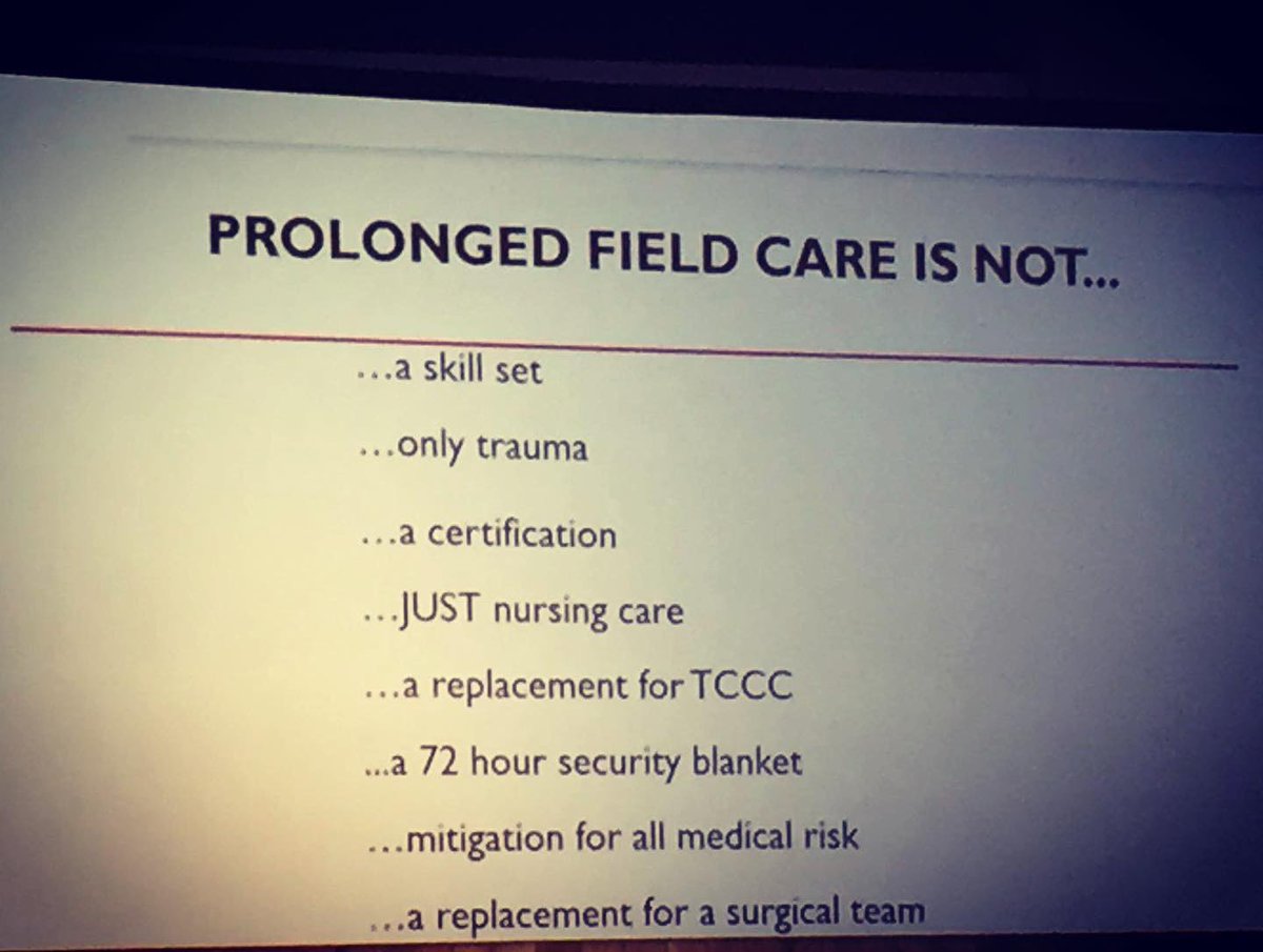 TacTrauma's tweet photo. Lots of interesting talks at the #SOMSA19 meeting. Important message about #pfc No PFC if there is not adequate #tccc https://t.co/3xBMBaDQ9w
