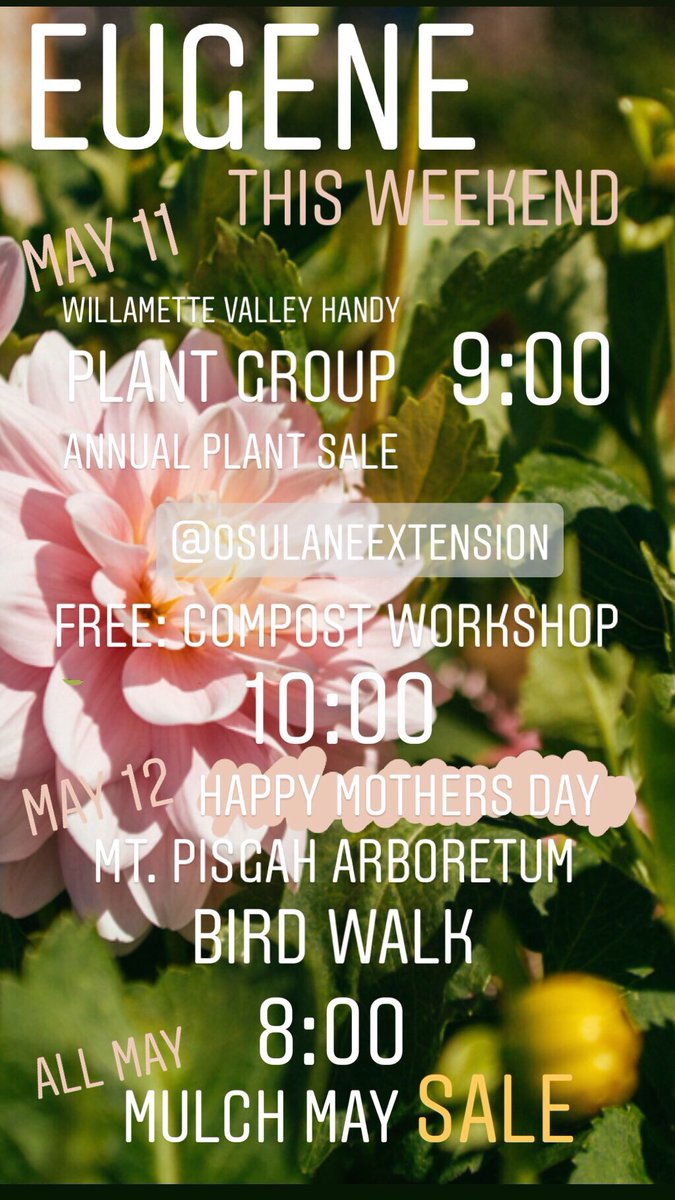 RexiusLandscape's tweet image. Green happenings this weekend in Eugene