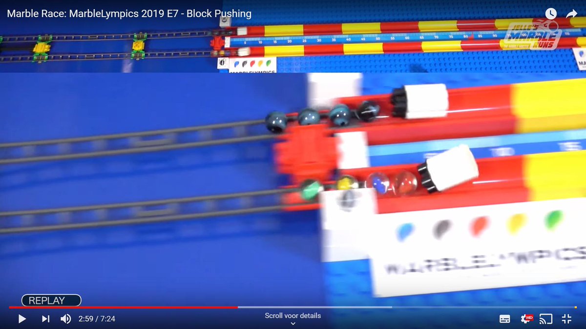We mist event 6, but we're back! BLOCK PUSHING. Coach White Eye said: let's see the Crazy Eye Power. And they did. The block almost flew away!! #CCE #marblelympics  #ML19
