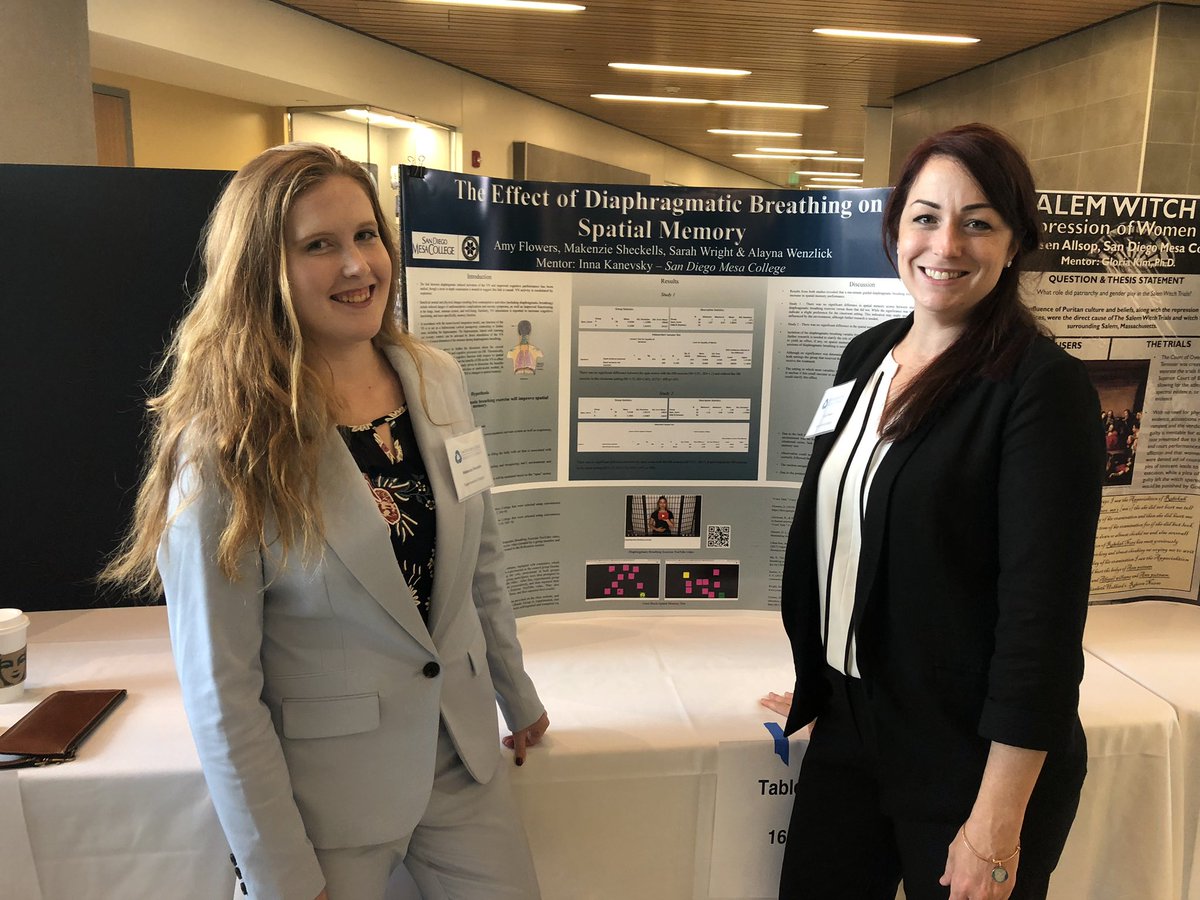 Dr_Inna's tweet photo. So impressed with my current research students, who did fantastic jobs presenting at the Mesa College Research Conference, and of my last year students who returned to present awards. You go, girls! I know you’ll go far! #SDMesaCollege #MCRC2019 #WhyITeach #studentresearch https://t.co/TzozVtS6sh