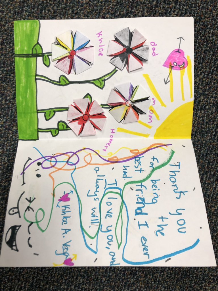BiselvaOrtega's tweet photo. Creating a one of a kind Mother’s Day card was the highlight of my week. Love seeing how creative my kiddos are! #enrichment #scienceandwriting @NISDHowsman https://t.co/pvM5KsqW5O