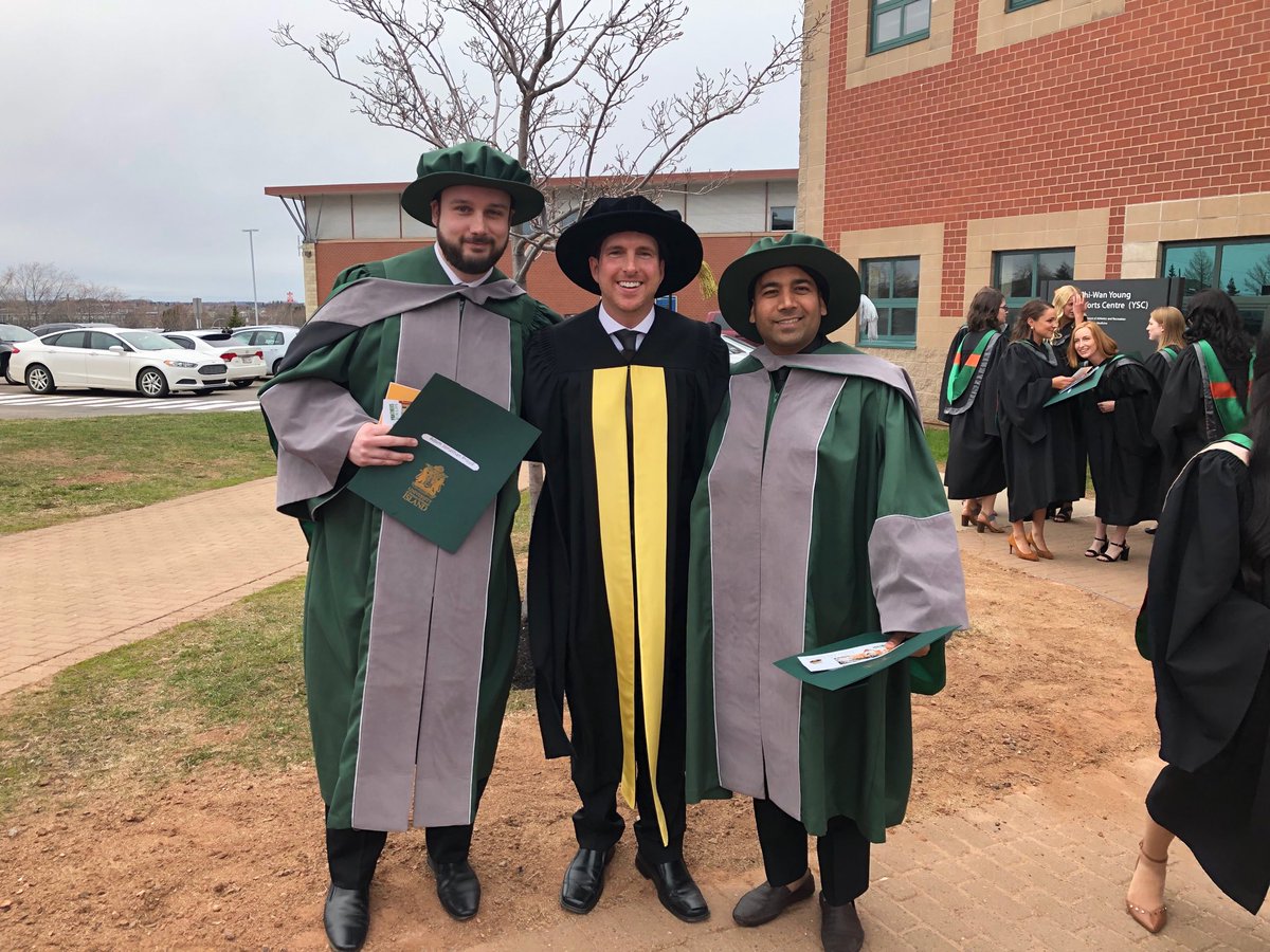 I had two PhD students graduate today! I’m so proud of these two and all they’ve achieved. 

In related news, I’m hiring! Get in touch if you’re interested in graduate studies in computational chemistry
⁦<a href="/UPEI/">University of PEI</a>⁩
