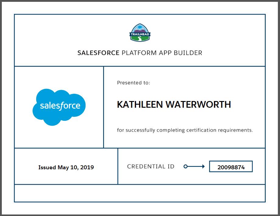 KathyWaterworth's tweet image. I didn&apos;t feel as confident while taking this one as I did with the Admin exam, and even started preparing myself to retake, but I don&apos;t have to because I PASSED the #PlatformAppBuilder Exam!! 🐾😺😊