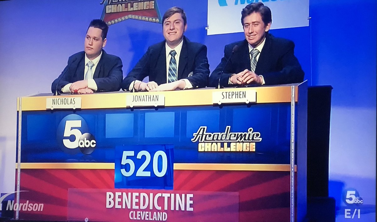BenedictineHS's tweet image. The Academic Challenge Team, led by Mr. Ryan and Mrs. Whitbred, had a successful year as they had a dominating performance at East Palenstine, Ohio, won Academic Challenge on News Channel 5, and competed at Nationals.  Congratulations on all of your accomplishments!
