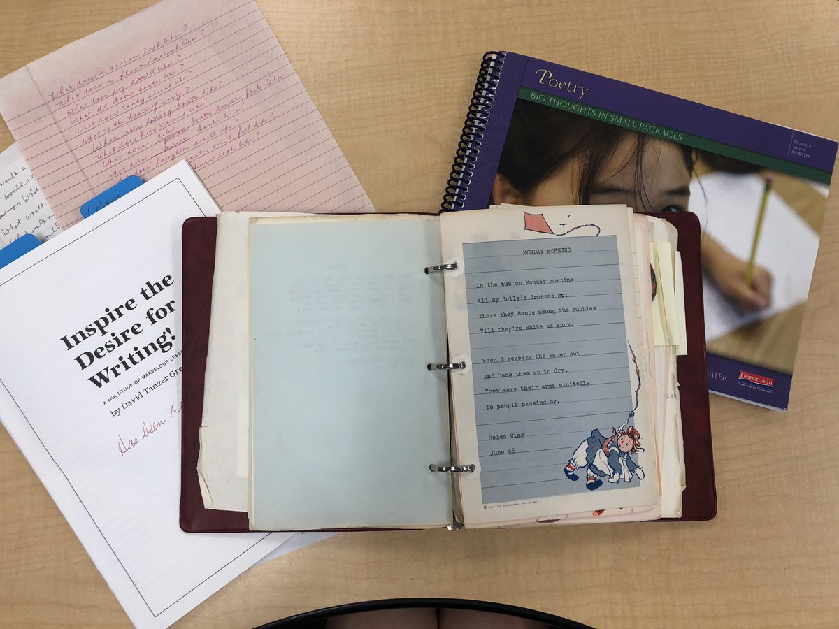 CampWwes's tweet photo. Sharing the poetry collection book my mom made for me, along with some really great resources! #WeSoar https://t.co/p5JtsMj8Bm