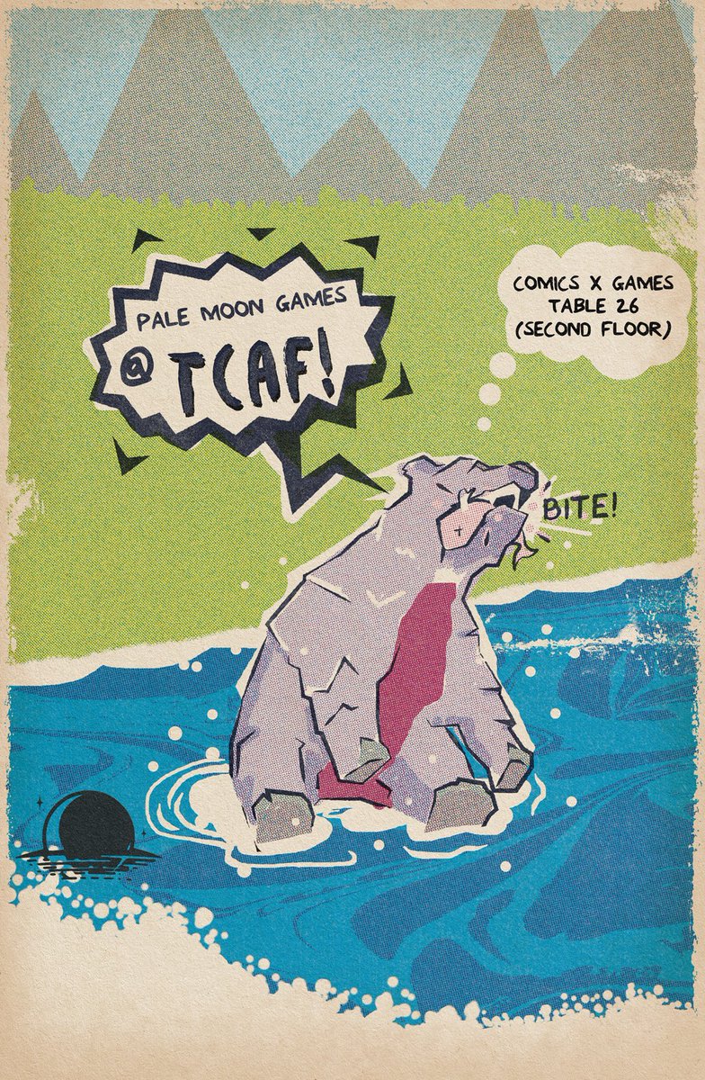 Ryry14's tweet photo. Very excited for the public debut of @palemoongames this weekend at @TorontoComics #CxG19 alongside so many other great creators. Table 26 on 2nd floor if you would like to try out our game Bear-ly There and subsequently buy cute stickers :D https://t.co/2n5vAQV9ZE