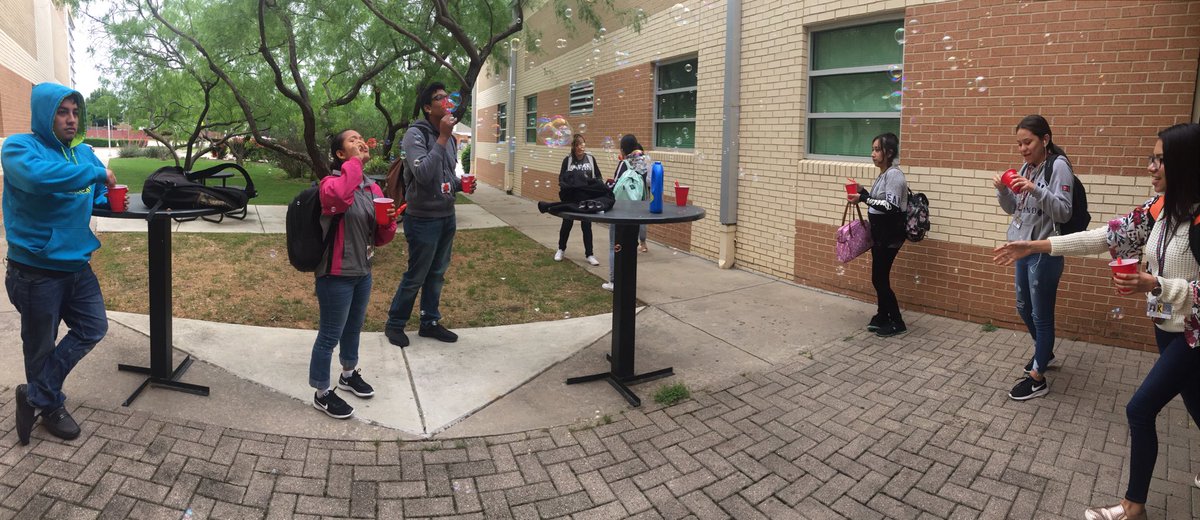 MrsPollyGES's tweet photo. My ESL Geometry designed bubble wands on ⁦@Desmos⁩ using circle formulas, 3D printed them, and finally got to test them out today! Total success! #todayatLHSK https://t.co/VuKIg2Pg03