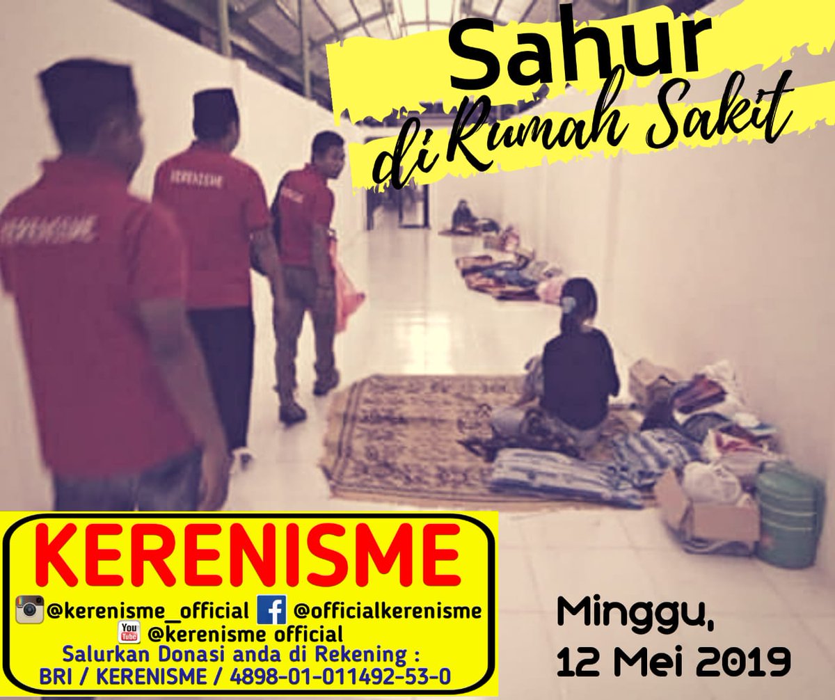 camimut's tweet photo. Assalamualaikum
InsyaAllah kegiatan kita berikutnya, 
SAHUR DI RUMAH SAKIT

Update info/donasi akan kami posting secara berkala di https://t.co/a8lIJ8Ayja

Untuk Donasi klik link ini https://t.co/xbvO6T4TIo (WA)

Terimakasih

#Kerenisme
#Situlung
#Ramadhan
#Bulukumba
#Makassar https://t.co/2qd8aSvdq4