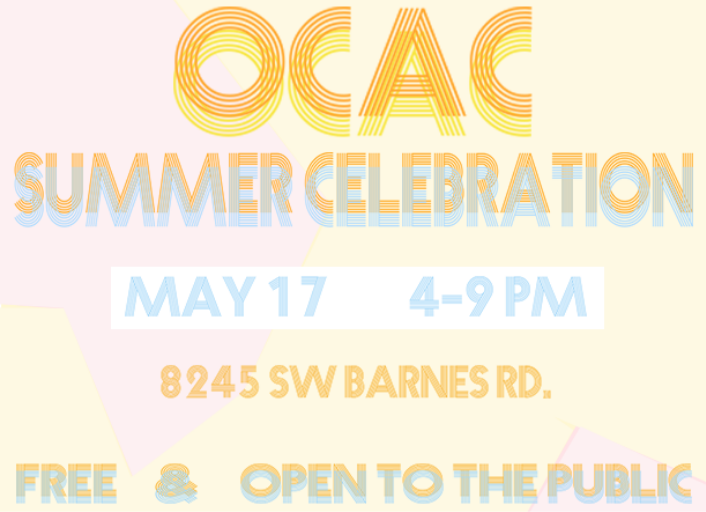 OCAC_edu's tweet photo. In 1️⃣ Week—OCAC Final Party! 🌞 Celebrate our last days on the hill. RSVP via Eventbrite: https://t.co/xvpathY5Er. FREE/OPEN to ALL!

Food, drinks, music, dancing, a photo booth, and a screen printing station (bring a shirt, tote, or paper to print on)! #pdxevents #artandaboutpdx https://t.co/mOaDGRiL3s