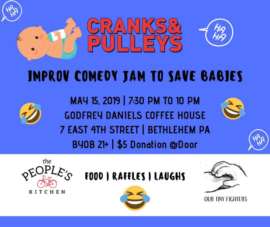 CranksAnd's tweet photo. The Annual Improv Jam for Babies is NEXT WEEK! https://t.co/UVXsMUbXtf